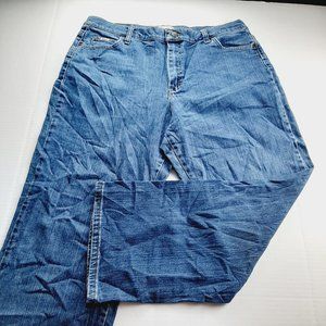 Lee Women's Relaxed Straight Leg Jeans Size 18 Short Medium Wash Denim High Rise